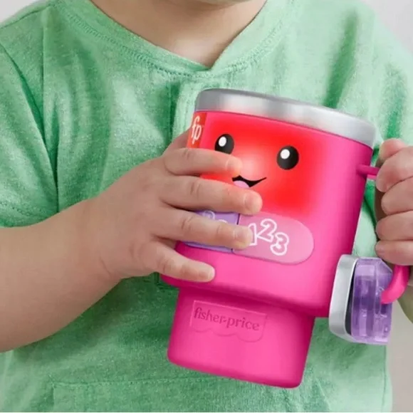 Fisher Price Laugh & Learn Wake Up & Learn Coffee Mug [Lights & Music, Pink] - Picture 4 of 4
